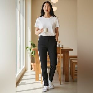 NWT Style List Woman Black & White Tuxedo Style Pants 6